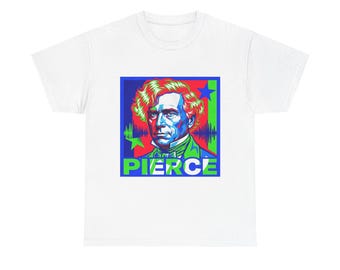 Franklin Pierce Neon Pop Art T-Shirt | Präsidial tiefe Schnitte