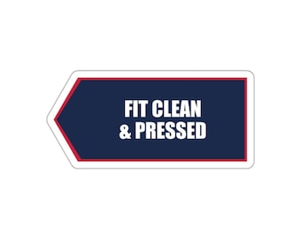 Fit Clean & gedrückter linker Pfeil Spiegelaufkleber | Rätsel Klassiker | von Este