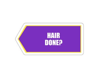 Haare fertig? Linker Pfeil Spiegel Aufkleber | Kind Karo | von Este