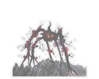 Gruseliger Spinnendämon Kiss-Cut Sticker | Horror Monster Aufkleber