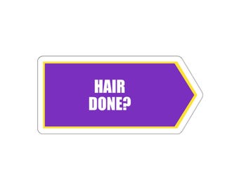 Haare fertig? Spiegel-Aufkleber rechter Pfeil | Kind Karo | von Este