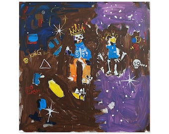 Basquiat Abstrakter Mann | Original Art X Aufkleber