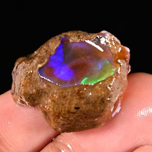 Opal Grov, Naturlig Etiopisk Welo Opal Grov 36,15 Ct Prålig Multi Fire Rå Opalsten, Oljeopal Ädelsten Grov, Rå Opal för Smycken Opal
