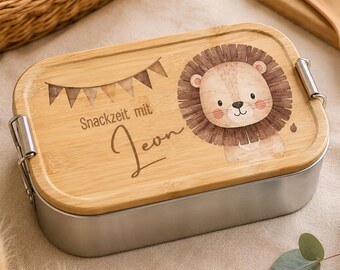 Brotdose mit Namen personalisiert Tierfreunde | Brotdose Kindergarten Schule | Frühstücksdose Mädchen Jungen | Geschenk Kindergartenkind