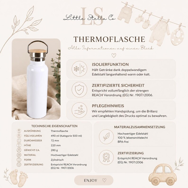 Trinkflasche personalisiert Schulkind 2026 – Kinder Edelstahlflasche mit Name, Geschenk zur Einschulung, Geschenk Schulanfang Junge image 14