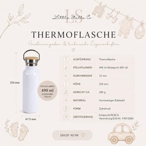 Trinkflasche personalisiert Schulkind 2026 – Kinder Edelstahlflasche mit Name, Geschenk zur Einschulung, Geschenk Schulanfang Junge image 15
