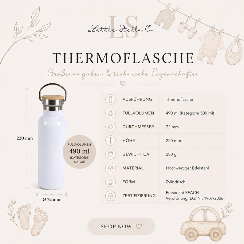 Trinkflasche personalisiert Schulkind 2026 – Kinder Edelstahlflasche mit Name, Geschenk zur Einschulung, Geschenk Schulanfang Junge image 15