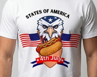 4.Juli Hot Dog PNG, 4. Juli Sommer Shirt Design (Digitaler Download)