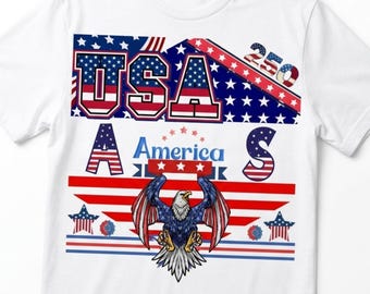 250-jähriges Jubiläum Adler Amerikanische Flagge PNG, Vaterländisches T-Shirt (Digitaler Download)