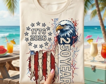 250 Jahre Amerika Jubiläum PNG, Patriotischer Adler 4. Juli Design (Digitaler Download)