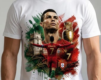 Fußball WM 2026 Png | Portugal Fußball Legende CR7 Design Shirt | Sofortdownload