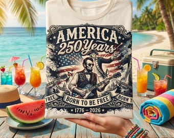 Amerika 250 Jahre PNG, George Washington Lincoln Gitarre (Digitaler Download)