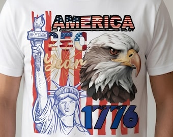 4. Juli PNG, 250 Jahre Amerika Shirt Design (Digitaler Download)