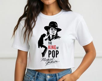 Michael Jackson King of Pop Silhouette Kunstwerk - Schwarz-Rote Signatur (Instant Download)