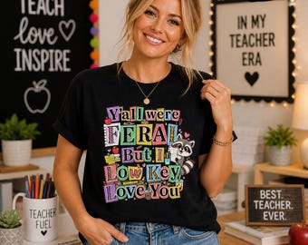 Funny Teacher Shirt, Classroom Humor Raccoon Tee, End of Year Gift