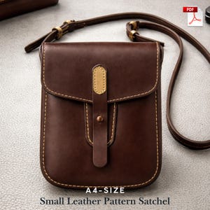 Leder Umhängetasche PDF Muster, kleine Crossbody Satteltasche Vorlage, DIY Reise Handy Brieftasche Organizer, handgefertigtes Ledermuster