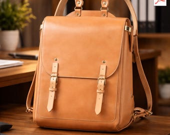 Patrón PDF para mochila de cuero, plantilla para bolso de cuero DIY, patrón de mochila con bolsillos, descarga de patrón de mochila imprimible en formato A4