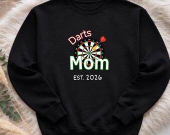 Sudadera "Mejor Mamá", Regalo del Día de la Madre, Camiseta personalizada para mamá, La mejor mamá, Año personalizado, Idea de regalo, Dardos, Diana