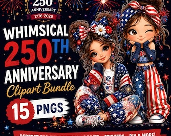 Paquete de imágenes PNG del 250 aniversario de Estados Unidos / Diseños 1776-2026 / PNG del 4 de julio / PNG del cumpleaños de Estados Unidos / Diseños PNG del 4 de julio