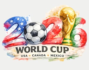 Trofeo de la Copa Mundial de la FIFA 2026 PNG (Descarga digital) – Estilo de logotipo de arte futbolístico