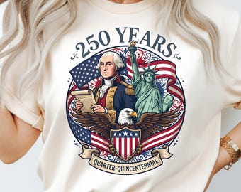 Camiseta del 250 aniversario de EE. UU. (formato PNG), camiseta del semiquincentenario 1776-2026, camiseta patriótica del orgullo estadounidense, 4 de julio de 2026 (formato PNG)