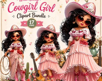 Imágenes prediseñadas de vaquera coqueta, botas vaqueras rosas estilo western en formato PNG, baby shower con temática vaquera costera, sublimación de rodeo western en acuarela para uso comercial.