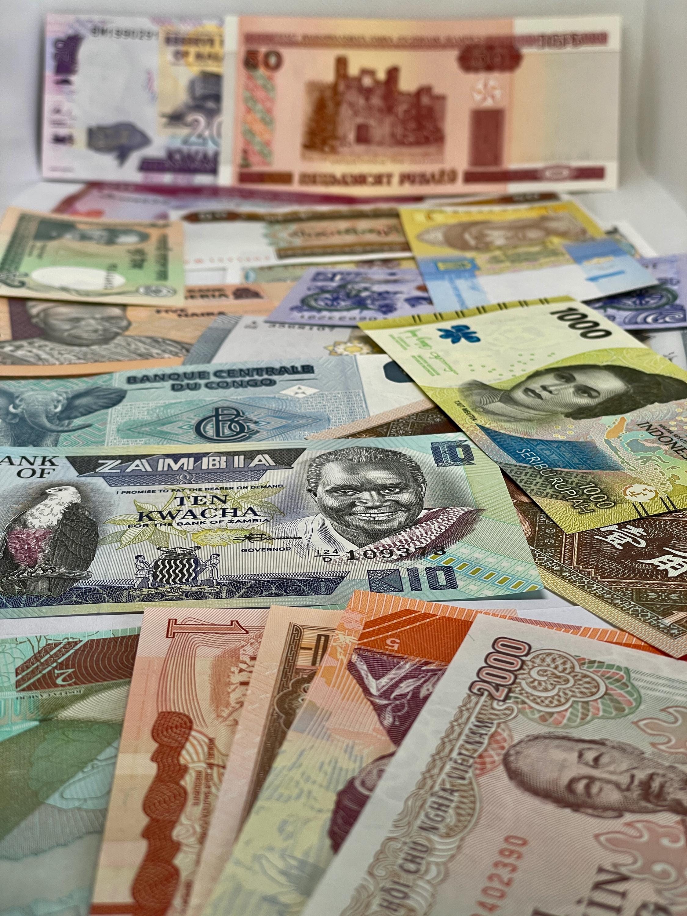 Notes Mix Money World Banknotes Lot | 5–100 Different Notes | Mixed Countries | UNC ...