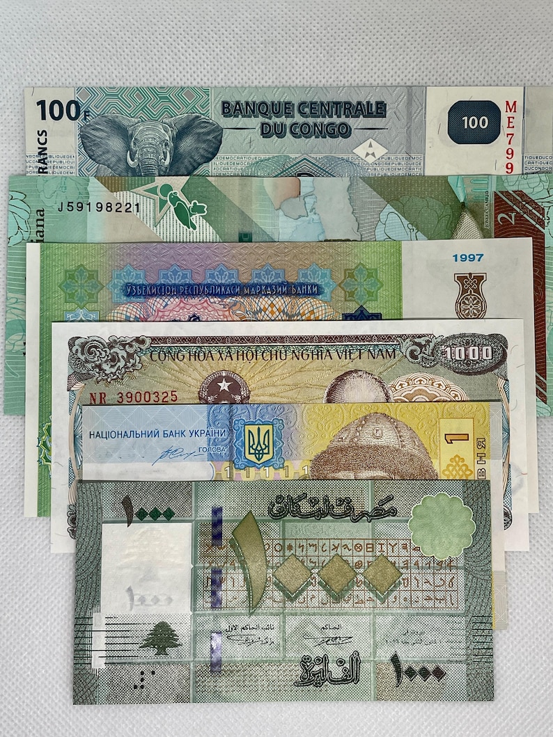 Notes Mix Money World Banknotes Lot | 5–100 Different Notes | Mixed Countries | UNC ...