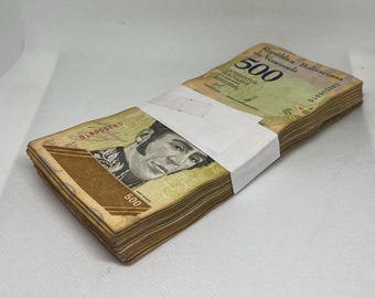 Venezuela 500 Bolivares Soberanos 2018 x100 Banknotes | Bulk Bundle Lot | Circulated | Collectible Currency