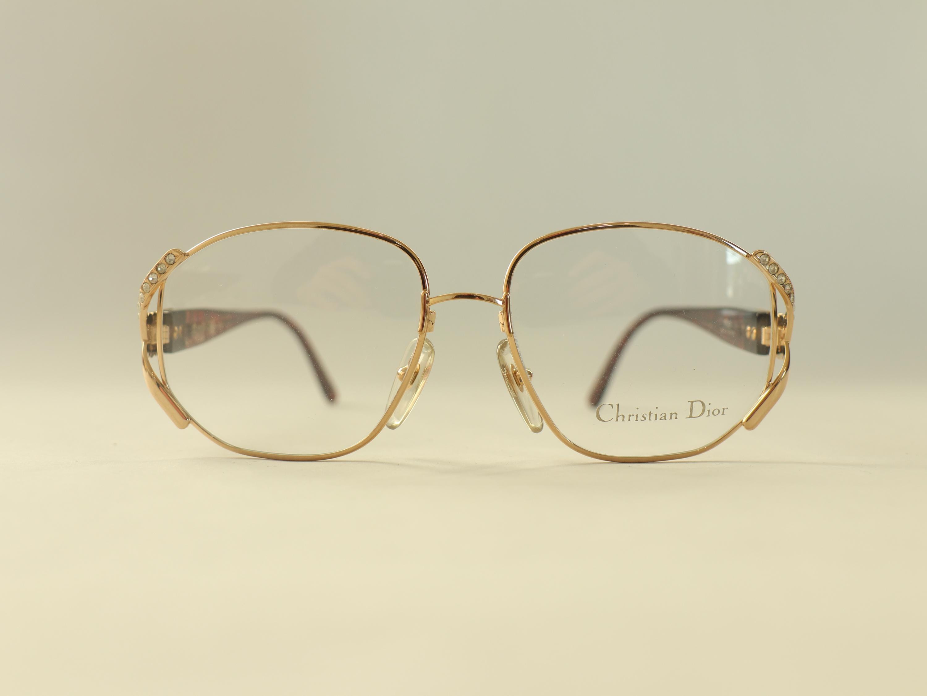 Vintage Dior Glasses - Etsy Vintage Dior Round Women’s Glasses in Gold and Cream main image 0