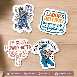 Labor & Delivery Nurse Stickers | L and D Nurse Planner Stickers | Nursing Student Stickers | Birth Worker Gift | Nurse Life Sticker