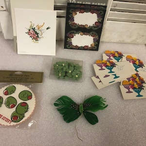 Vintage 1970s 80/90s place cards party supplies cocktails bridge ladies luncheon paper social assorted packages lot party favors decorations
