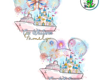 Mouse and Friends PNG, Cruise Vacation PNG, oquette Bow Png, Magical Kingdom Png, Vacay Mode, Family Vacation, Family Trip Png Files