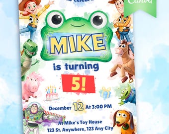 Toy Story 5 Birthday Invitation Template: Editable Canva Design (Digital Download 5x7")