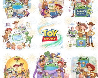 Toy Story 5 Characters Bundle PNG, Woody Buzz Jessie Digital Clipart, You’ve Got a Friend in Me, Instant Download