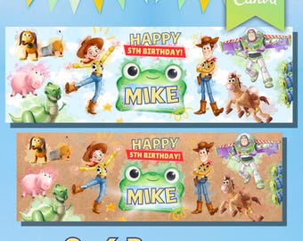 Toy Story 5 Birthday Banner Template: Editable Canva Design (Digital Download 2x6)