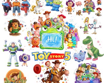 Big Bundle 60+ PNG, Toy Story 5 Characters Mega Pack Png, Woody Buzz Jessie Digital Clipart, You’ve Got a Friend in Me, Instant Download