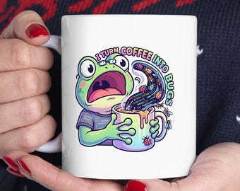 Funny Programmer Frog Coffee Mug | Coding Humor | Gift for Developers Software Engineers