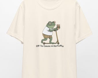 Frog on Scooter Shirt – Funny Meme Cottagecore Tee