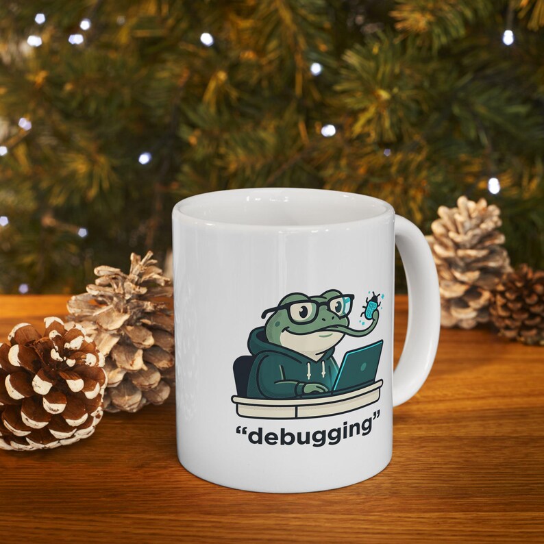 Divertente tazza da debugger a forma di rana / Tazza da caffè per programmatori / Regalo umoristico per informatici e appassionati di tecnologia IT immagine 10