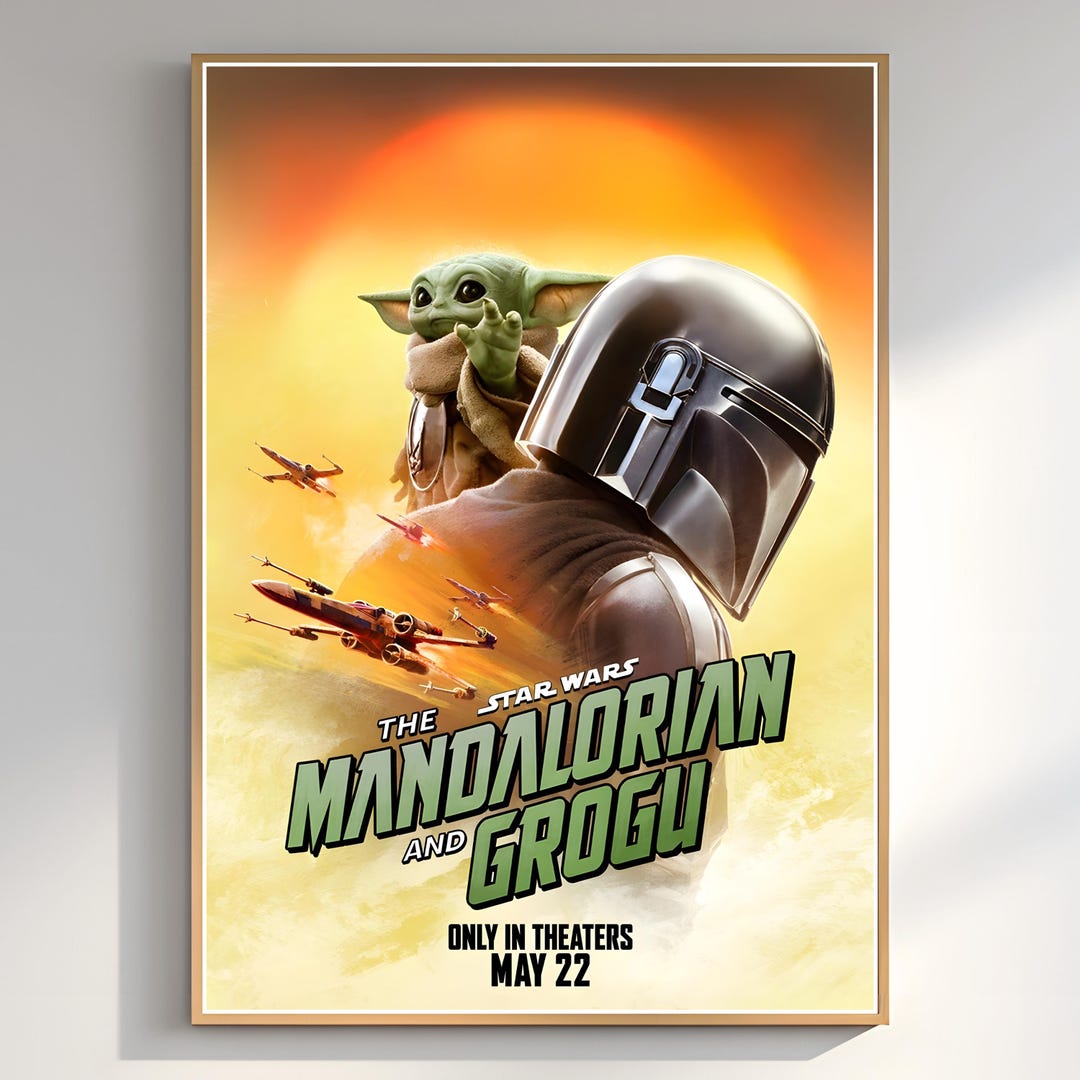 Star Wars: the Mandalorian & Grogu Poster Bundle, Cinematic Wall Art ...