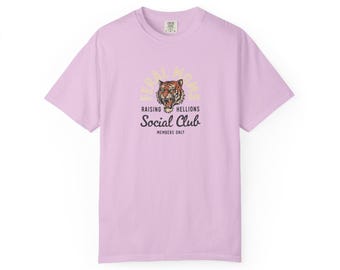 Tiger Social Club T‑Shirt — "Raising Hellions" Graphic Tee