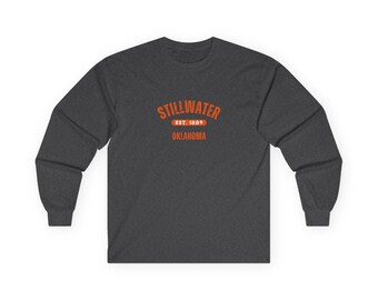 Stillwater Oklahoma Long Sleeve Tee — Vintage Campus Shirt