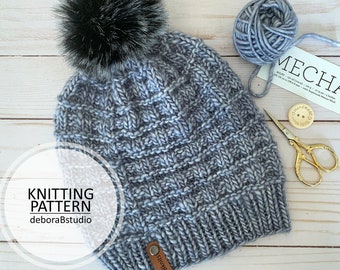 Knitting Pattern | The Jemma Beanie | Hat Knitting Pattern | Beanie Knitting PDF Pattern | Bulky or Super Bulky Yarn | Instant Download