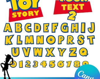 Toy Story Logo Font Template, SVG, PNG: Customizable Text & Design (Canva Editable)