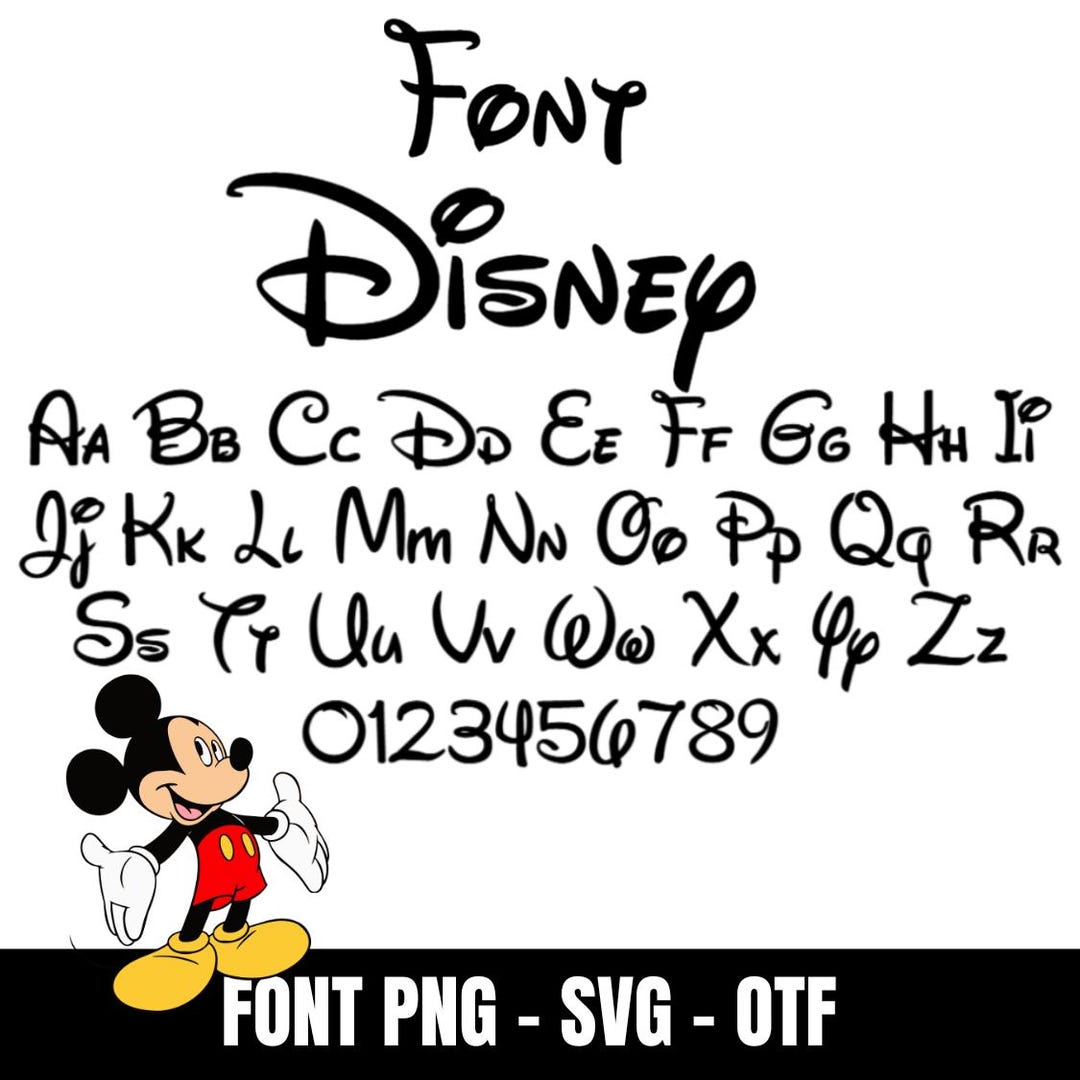 Disney Script Font PNG, SVG, OTF, Font Waltograph, Cricut Cut Files ...