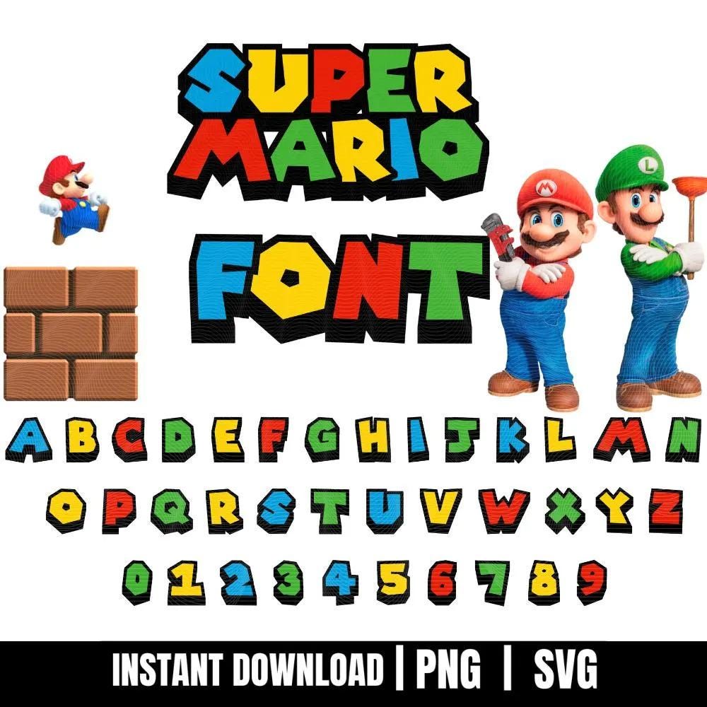 Super mario alphabet - Etsy 日本