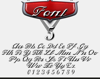 Cars Alphabet Svg, SVG PNG PDF, Cars Font, Cars Font Svg, Cars Letters ...