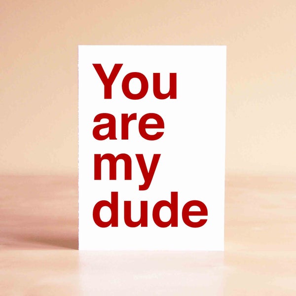 Valentines Gift for Him - Funny Valentine Card - Valentine’s Day Gift for Him - Funny Valentine Day - Funny Card - You are my dude