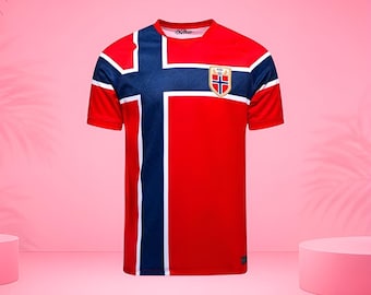 Camiseta de fútbol de Noruega | Camiseta deportiva con la bandera de Noruega | Regalo unisex para aficionados al fútbol